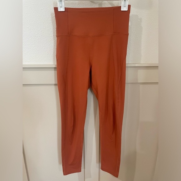 Girlfriend Collective High-Waisted Orange Leggings Yoga Pants Size Small - Picture 3 of 13